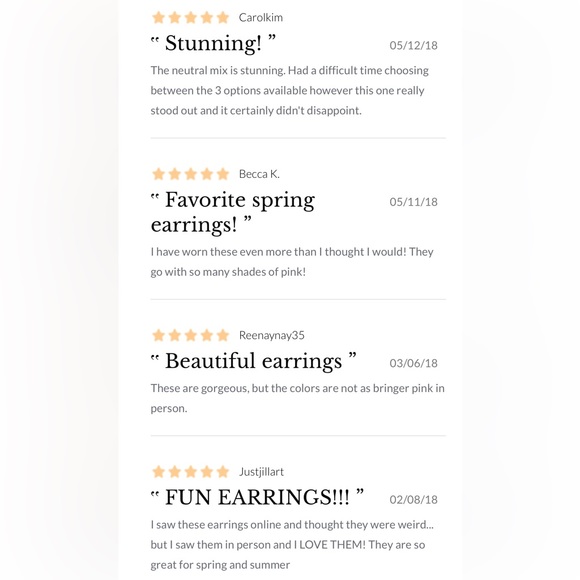 NWOT Kendra Scott Kitty Earrings Pink, Lavender & Pearl Mix Yellow Gold PERFECT! - Picture 12 of 13